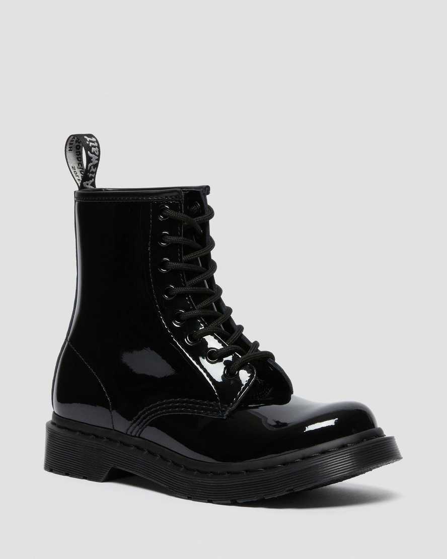 Dr. Martens 1460 Mono Patent Deri Kadın Bağcıklı Bot - Bot Siyah |NTHDJ1093|